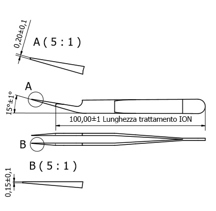 Tweezers 5A-ION