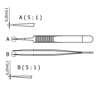 Tweezers 5-AXAL-BIO-MED