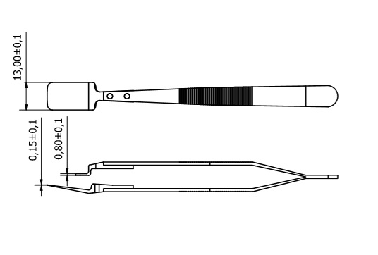 Tweezers 43LB-4PEEK SA