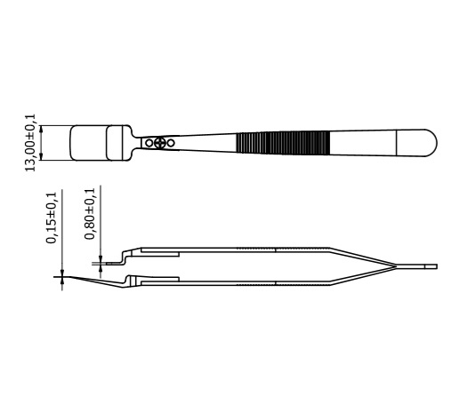Tweezers 43LB-4UPEEK SA