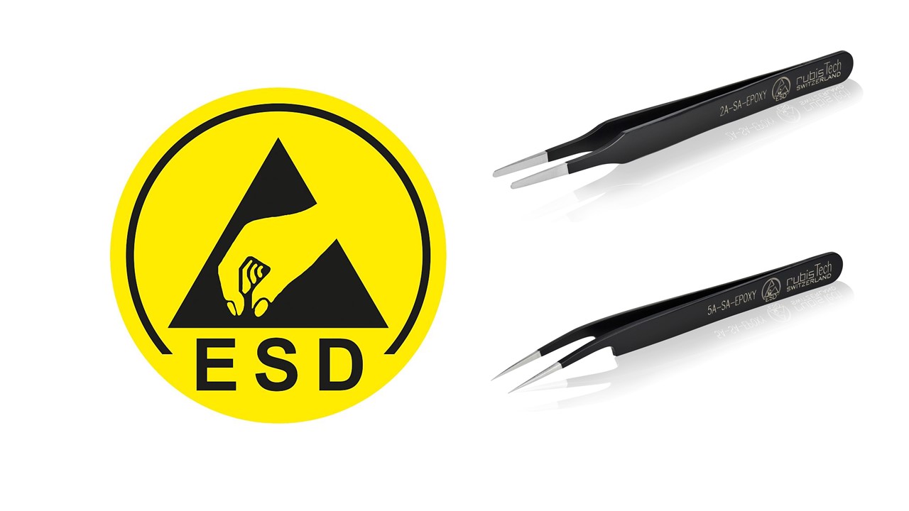 ESD Epoxy Coated Tweezers
